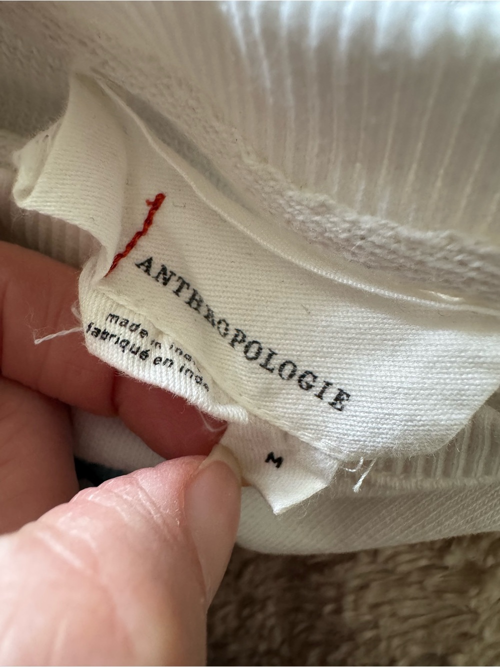 Anthropologie Amour White Muscle Tank Top Womens Size Medium - Picture 6 of 7